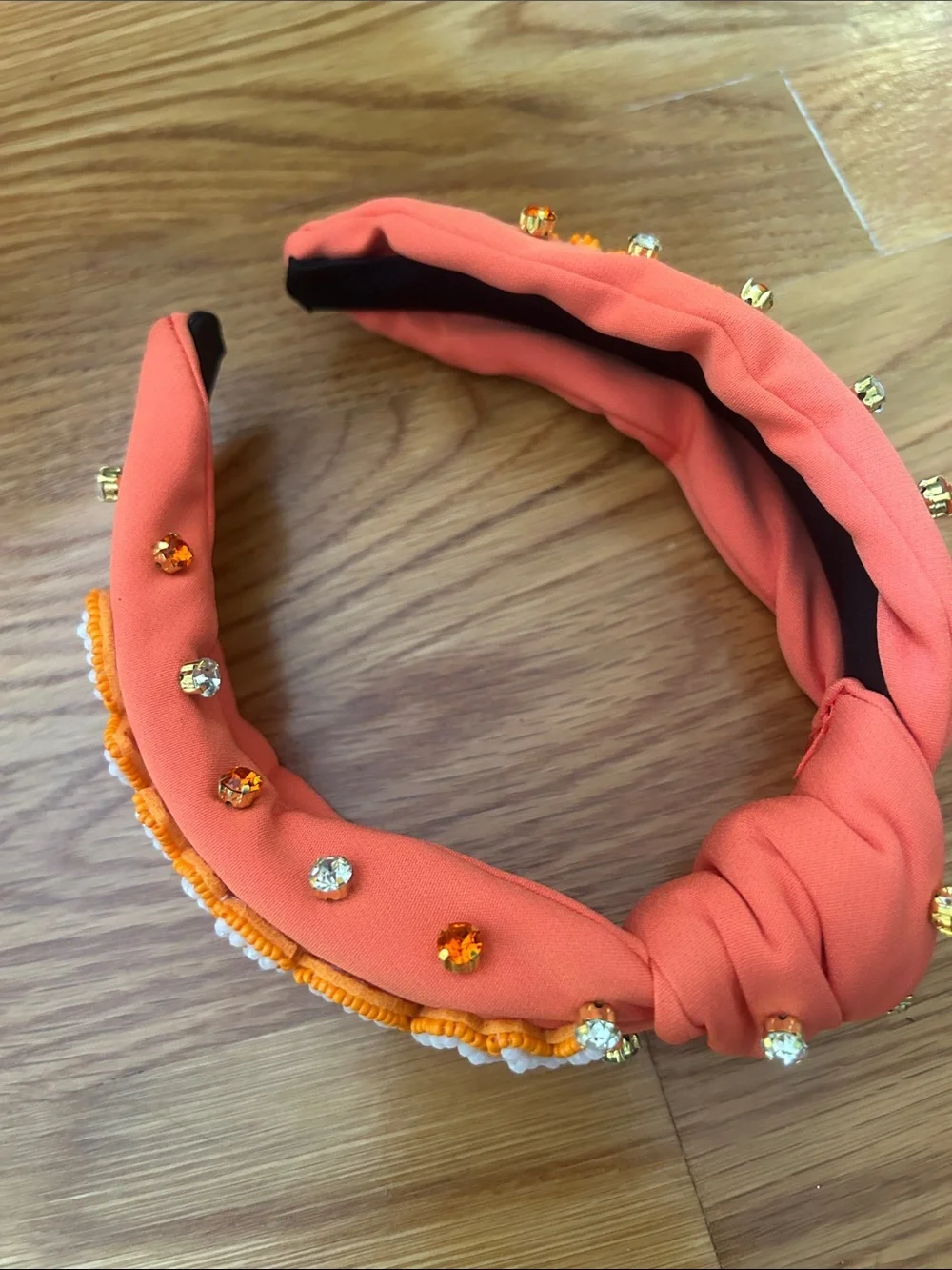 Orange Beaded GAMEDAY jewel encrusted Headband Orange NY Knicks pride new